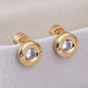 Michael Kors Jewelry - Michael Kors Gold Crystal Signature Stud Earrings Michael Kors Jewelry - Michael Kors Gold Crystal Signature Stud Earrings